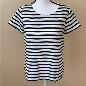J. Crew Navy/White Striped Blouse Size XS